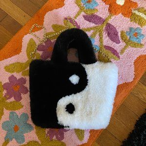 Fuzzy Yin Yang Bag from Dolls Kill